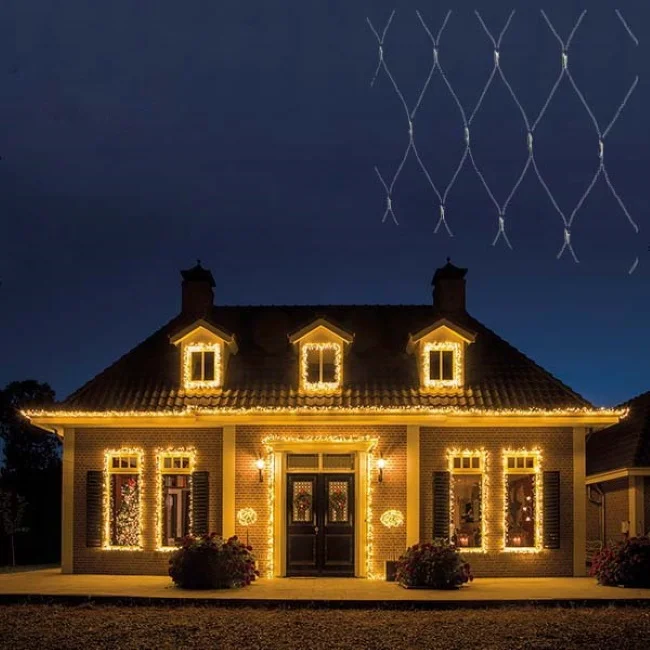 Lumineo Icicle novogodišnja LED mreža 3x3m 384 LED toplo bela Lumineo Icicle novogodišnja LED mreža 3x3m 384 LED toplo bela